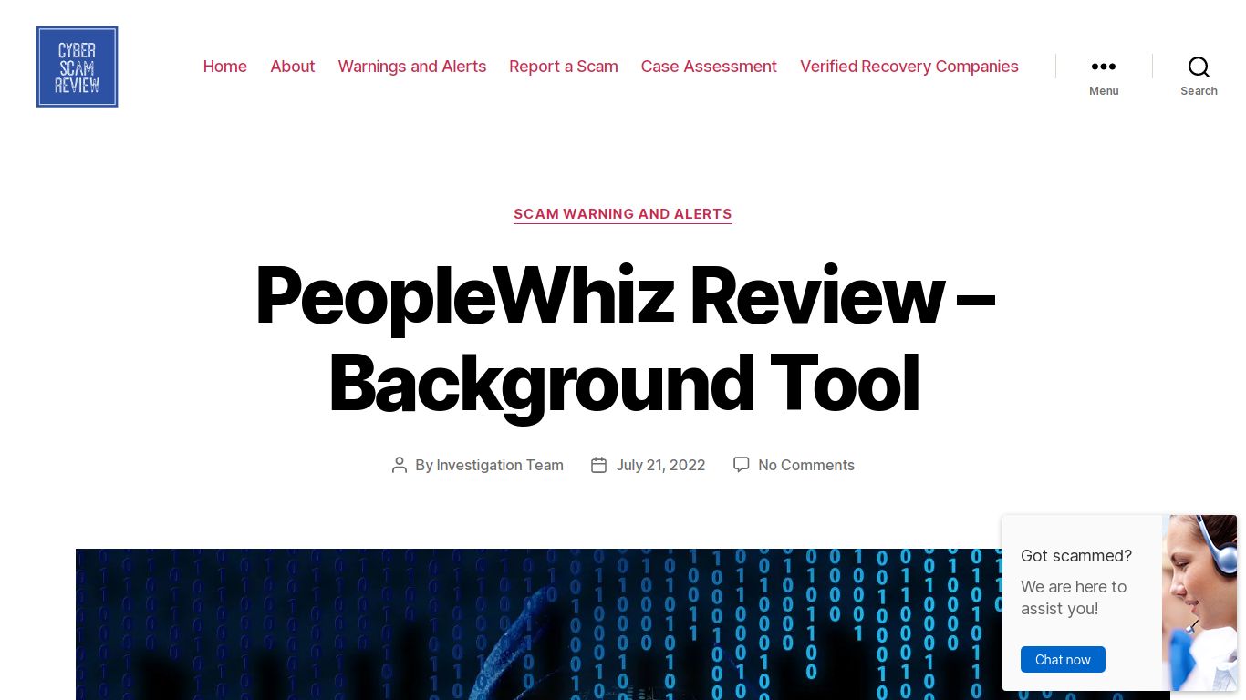 PeopleWhiz Review - Background Tool - Cyber Scam Review